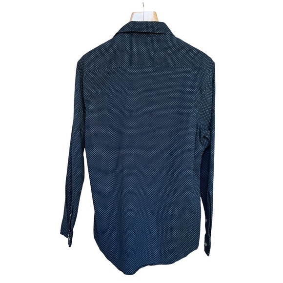 Paper Denim & Cloth Men’s Navy Blue Dotted Button Front Shirt, Size XL - Picture 2 of 9